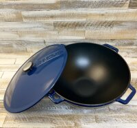 Wok Kasan  ASIA 12 Liter mit Deckel aus Gusseisen emailliert