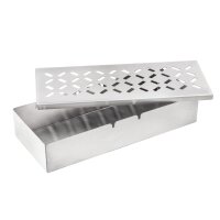 Räucherbox Edelstahl Smoker Box Grill Räucherbox 22,5 x 9,5 x 4cm