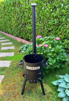Feuerofen mit Schornstein für Kasan 12 - 15 Liter
